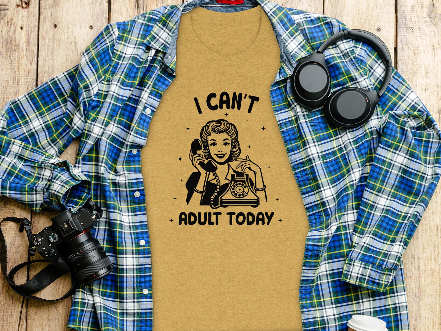 I Can't Adult Today Graphic Tee Shirt Fun Casual Wear