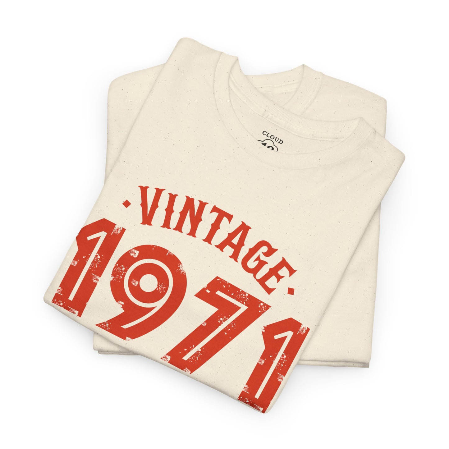 Vintage 1971 T-Shirt - Premium Unisex Heavy Cotton Retro Tee