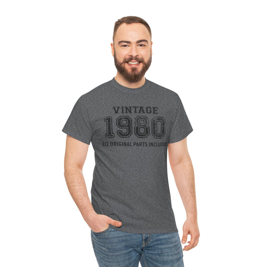 Vintage 1980 Retro T-Shirt - Premium Unisex Cotton Tee