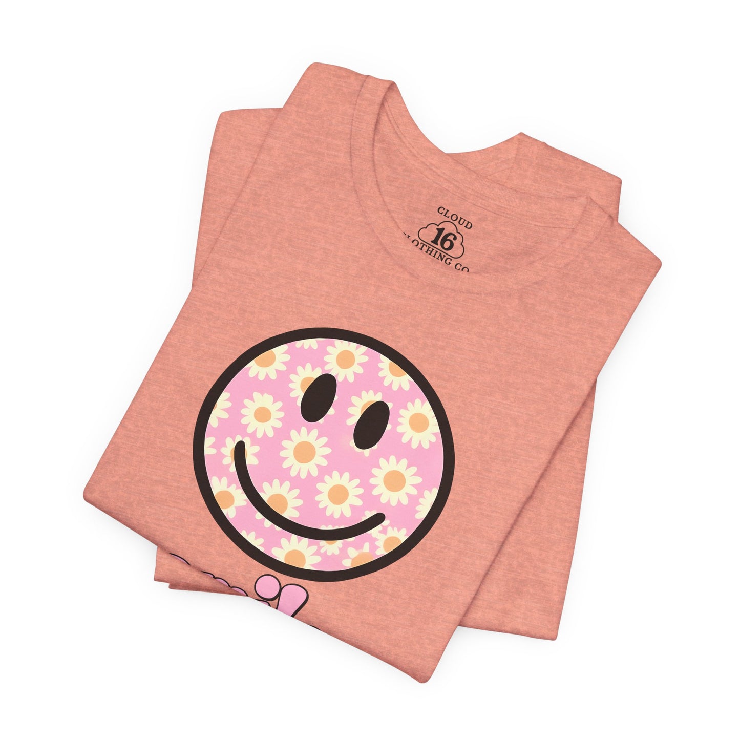 Smile Floral Womens T-Shirt - Positive Vibes Tee