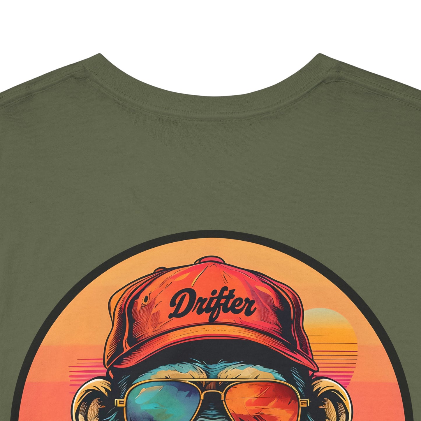 Retro Monkey Graphic T-Shirt - Unisex Heavy Cotton Tee