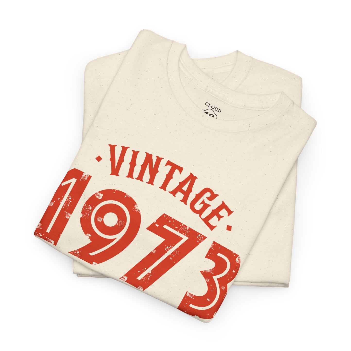 Vintage 1973 T-Shirt - Premium Unisex Heavy Cotton Retro Tee