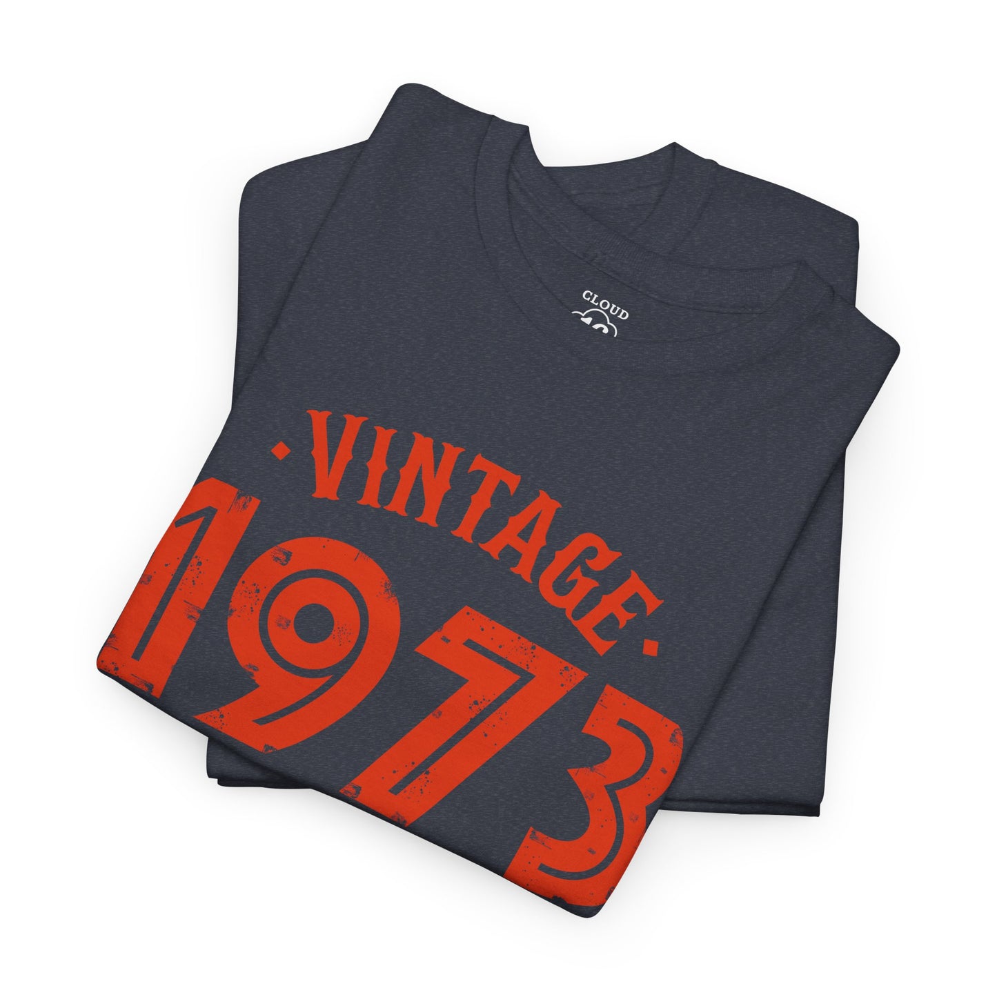 Vintage 1973 T-Shirt - Premium Unisex Heavy Cotton Retro Tee