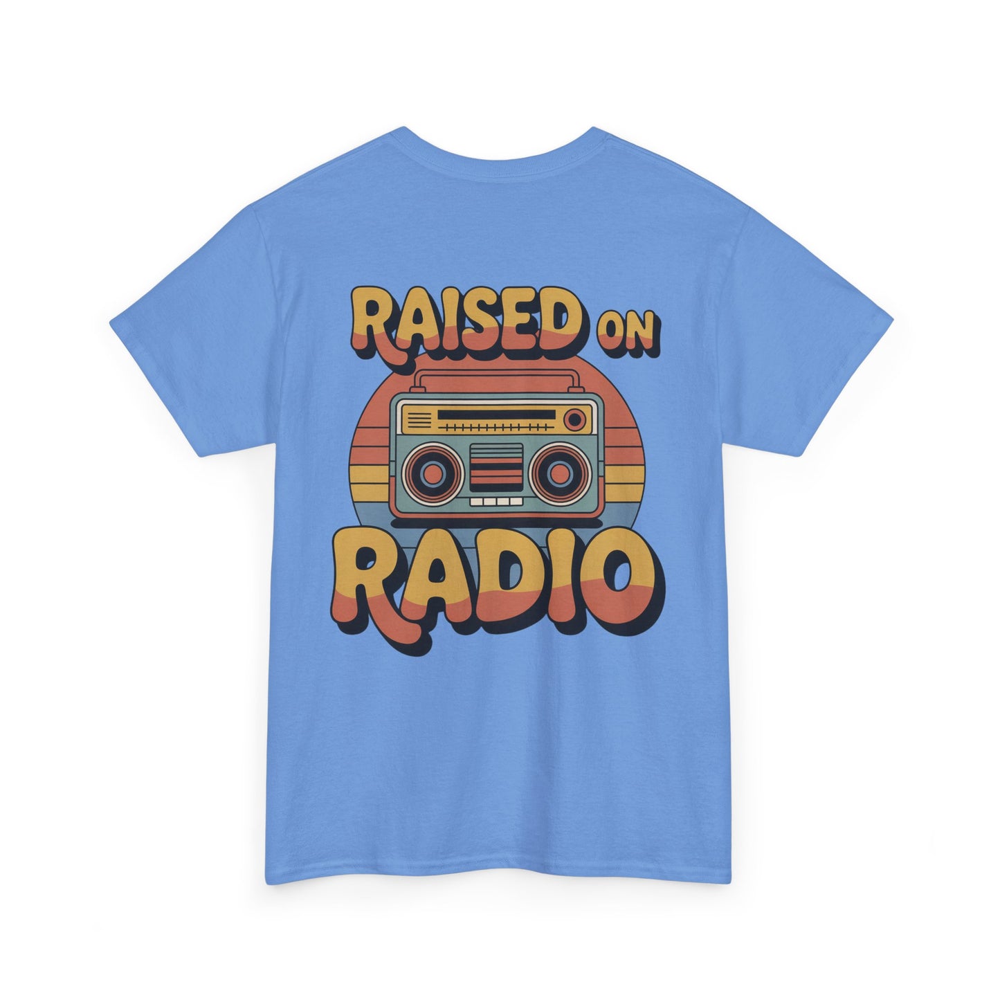 Retro Music Vibe Heavy Cotton Tee - Vintage Radio Shirt for Music Lovers
