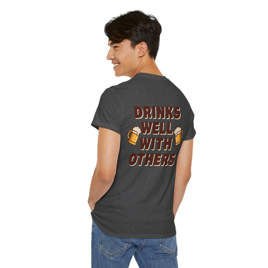 Scrappy Malone's Drinks Well With Others - Funny Drinking T-Shirt for Beer Lovers