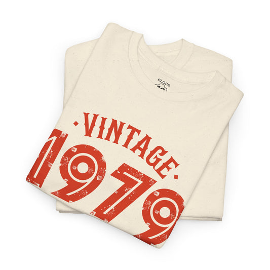 Vintage 1979 T-Shirt - Premium Unisex Heavy Cotton Retro Tee