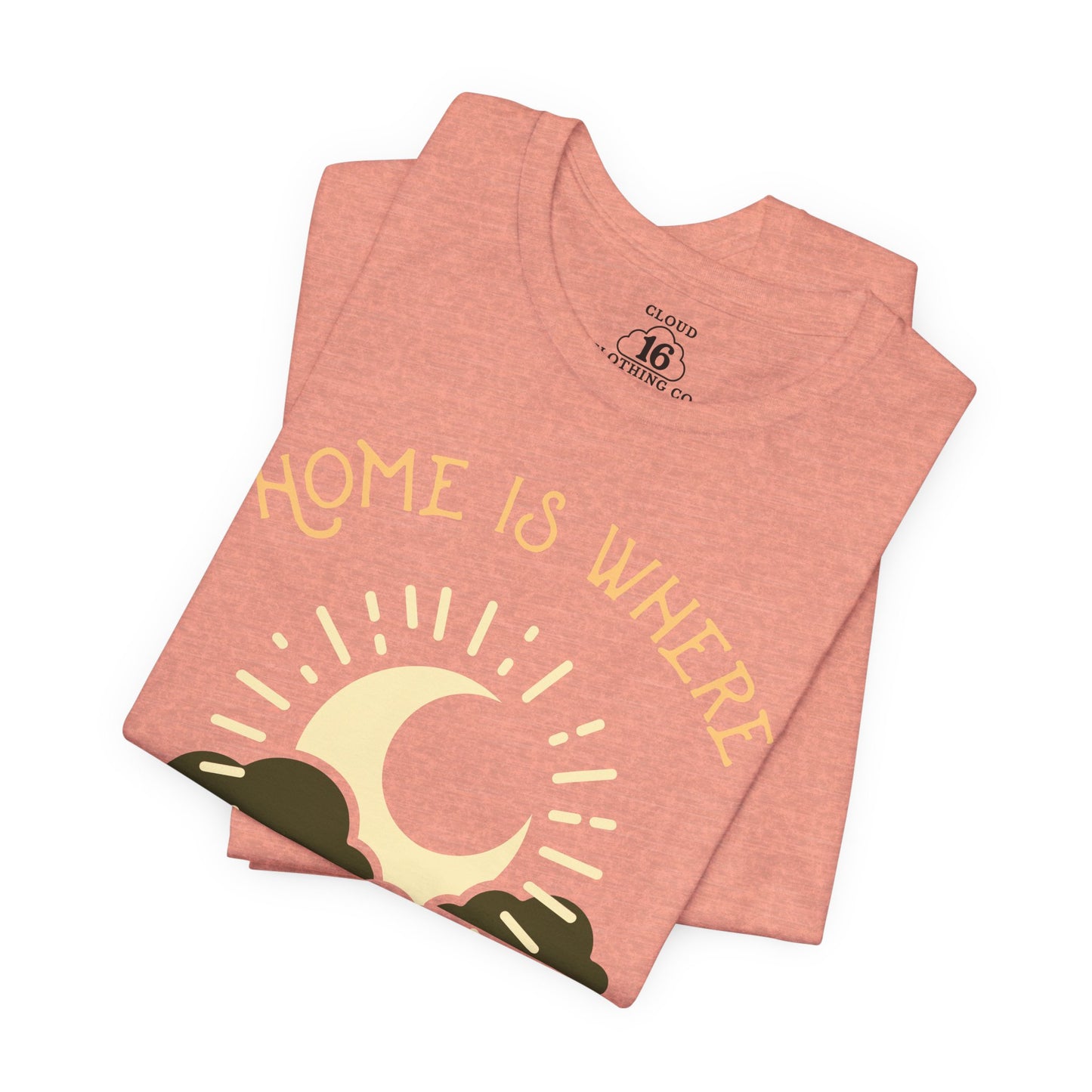 Home is Where the Moon Is - Unisex Astronomy T-Shirt | Moon Phase Tee