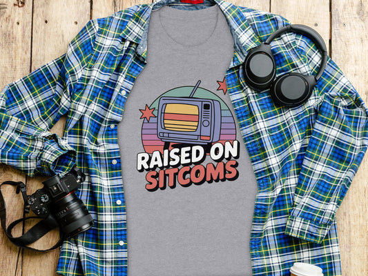 Raised On Sitcoms Vintage Retro Television Shirt
