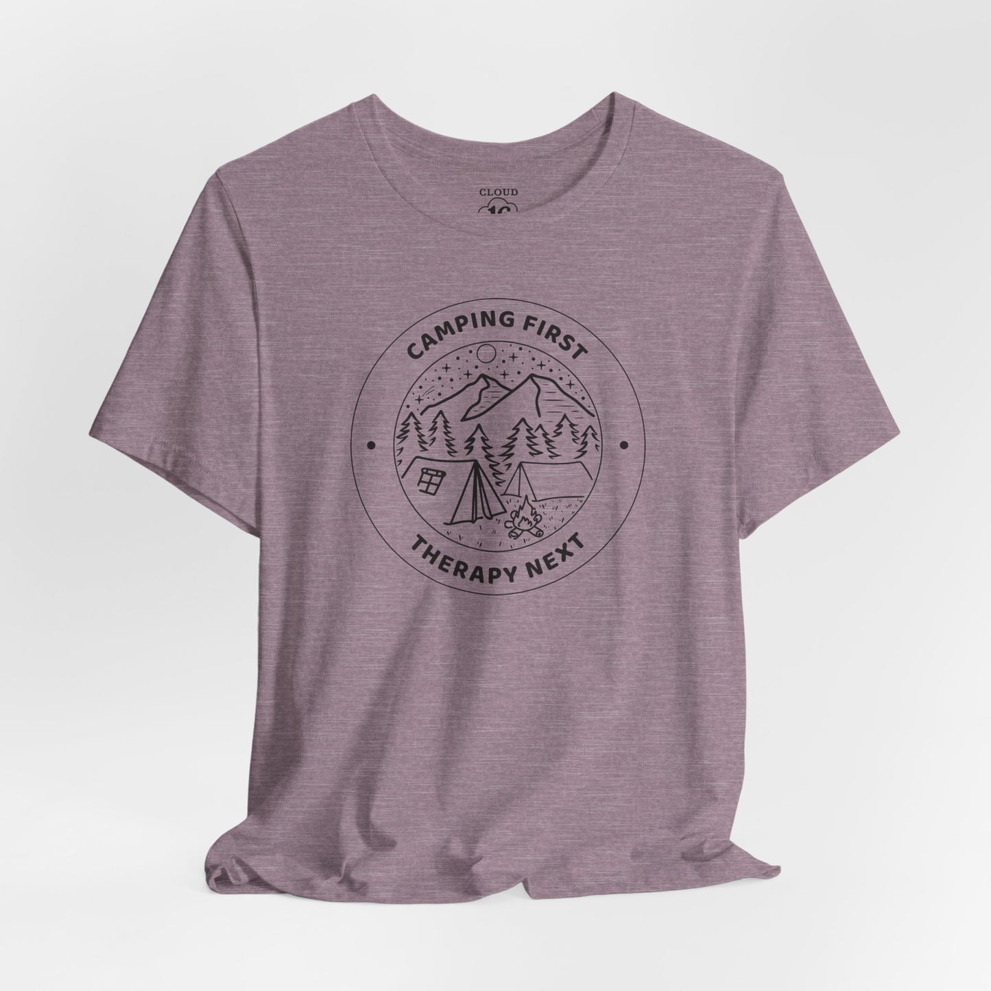 Camping Therapy Unisex T-Shirt - Nature Lover Gift for Outdoor Adventures
