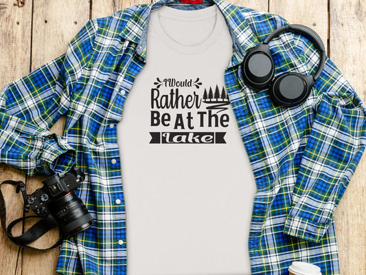 I Would Rather Be At The Lake With Trees T-Shirt T-Shirt - Outdoor & Adventure Collection - Mile Marker 16 Gear by Cloud 16 Clothing Co.