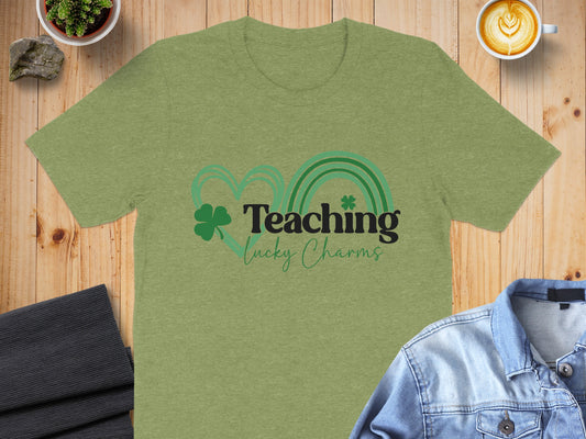Teaching Lucky Charms Clovers and Rainbow Shirt