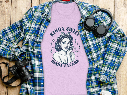 Kinda Sweet Kinda Savage Graphic Tee for Women