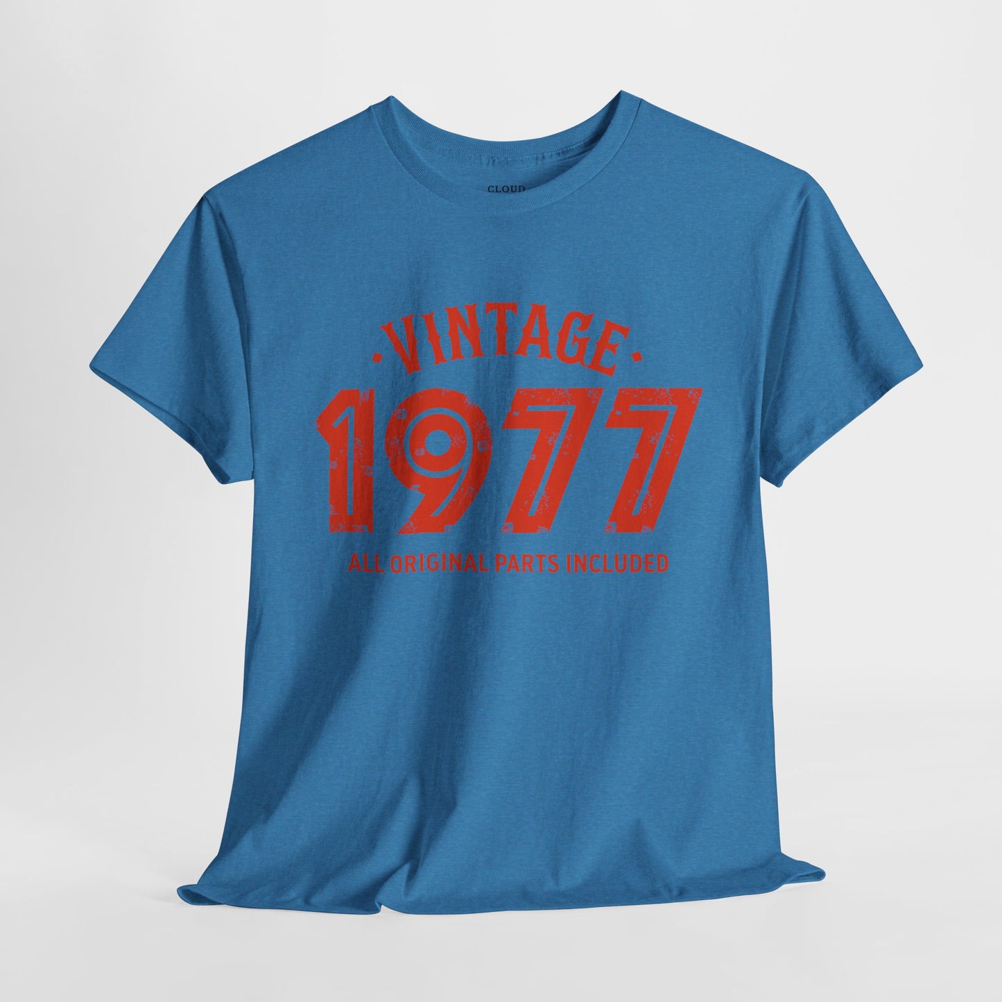 Vintage 1977 T-Shirt - Premium Unisex Heavy Cotton Retro Tee