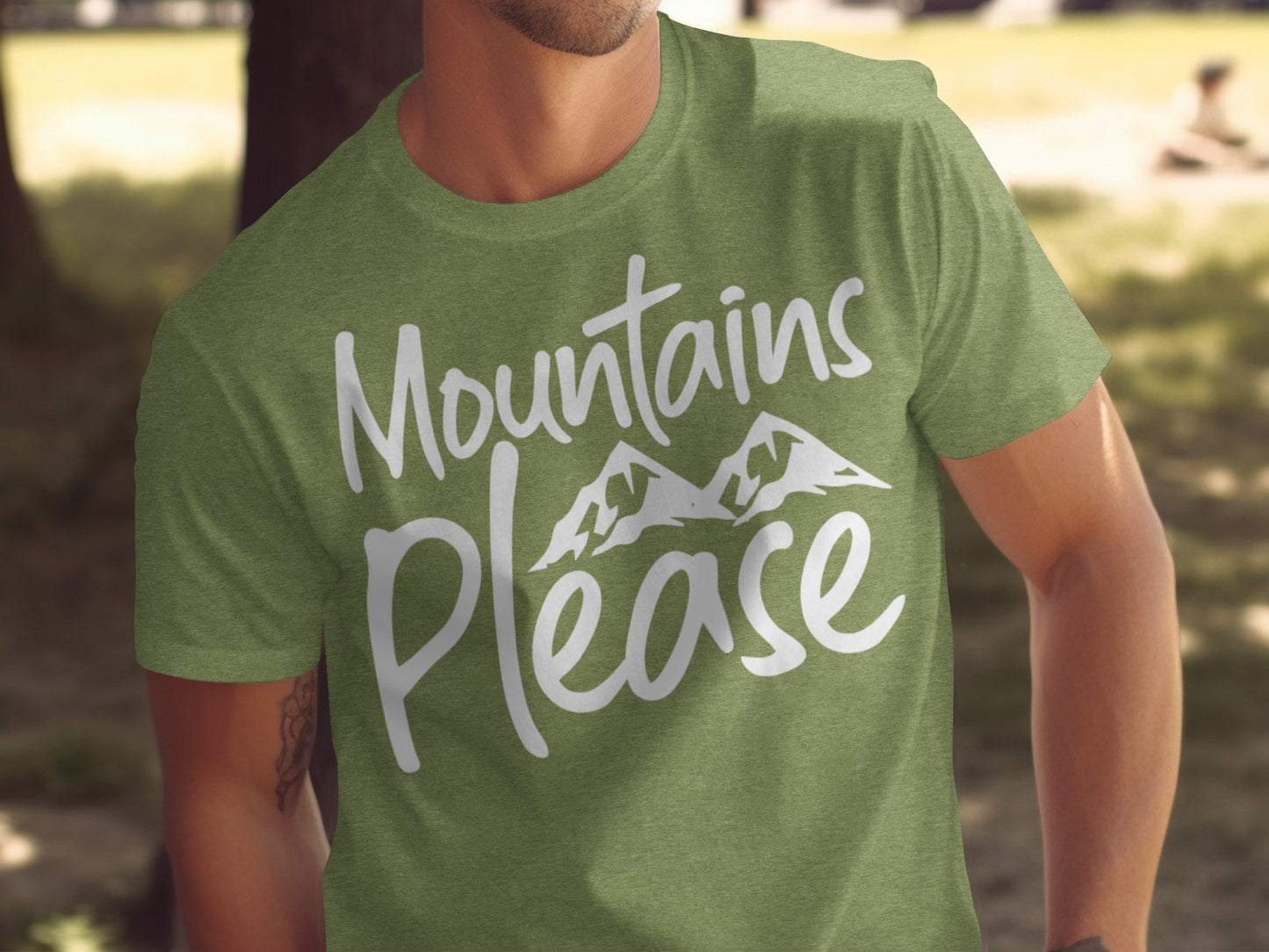 Mountains Please Design Stylish Nature Lover T-Shirt T-Shirt - Outdoor & Adventure Collection - Mile Marker 16 Gear by Cloud 16 Clothing Co.