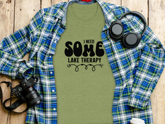 I Need Some Lake Therapy Funny Summer Vacation T-Shirt T-Shirt - Outdoor & Adventure Collection - Mile Marker 16 Gear by Cloud 16 Clothing Co.