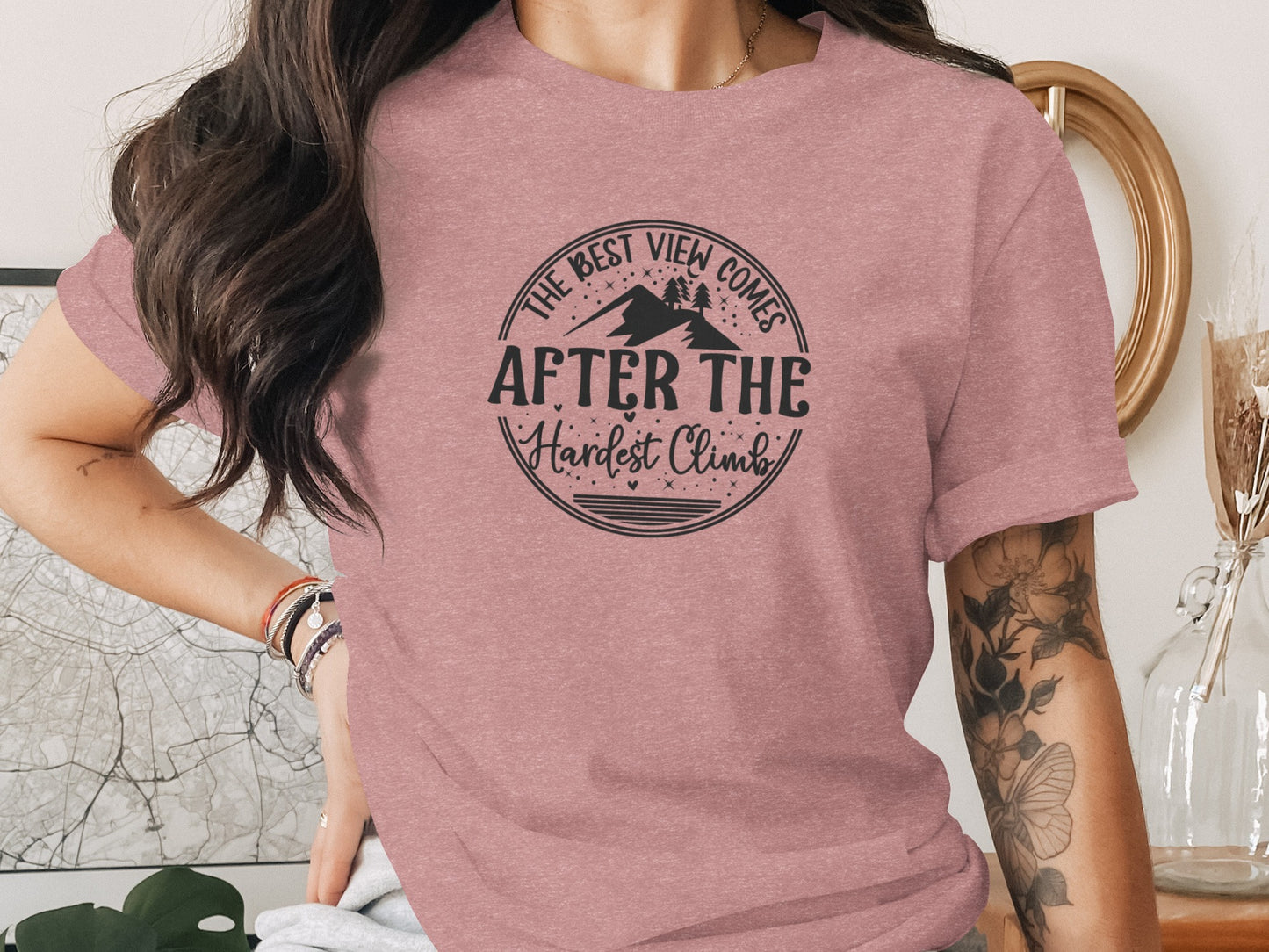 The Best View Comes After The Hardest Climb T-Shirt T-Shirt - Outdoor & Adventure Collection - Mile Marker 16 Gear by Cloud 16 Clothing Co.