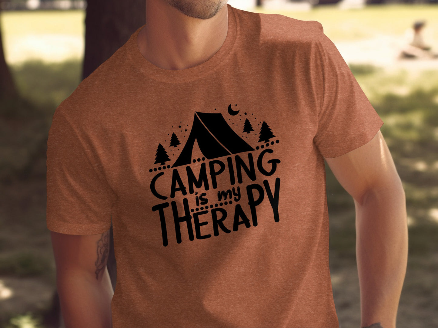 Camping Is My Therapy Outdoor Nature Adventure T-Shirt T-Shirt - Outdoor & Adventure Collection - Mile Marker 16 Gear by Cloud 16 Clothing Co.
