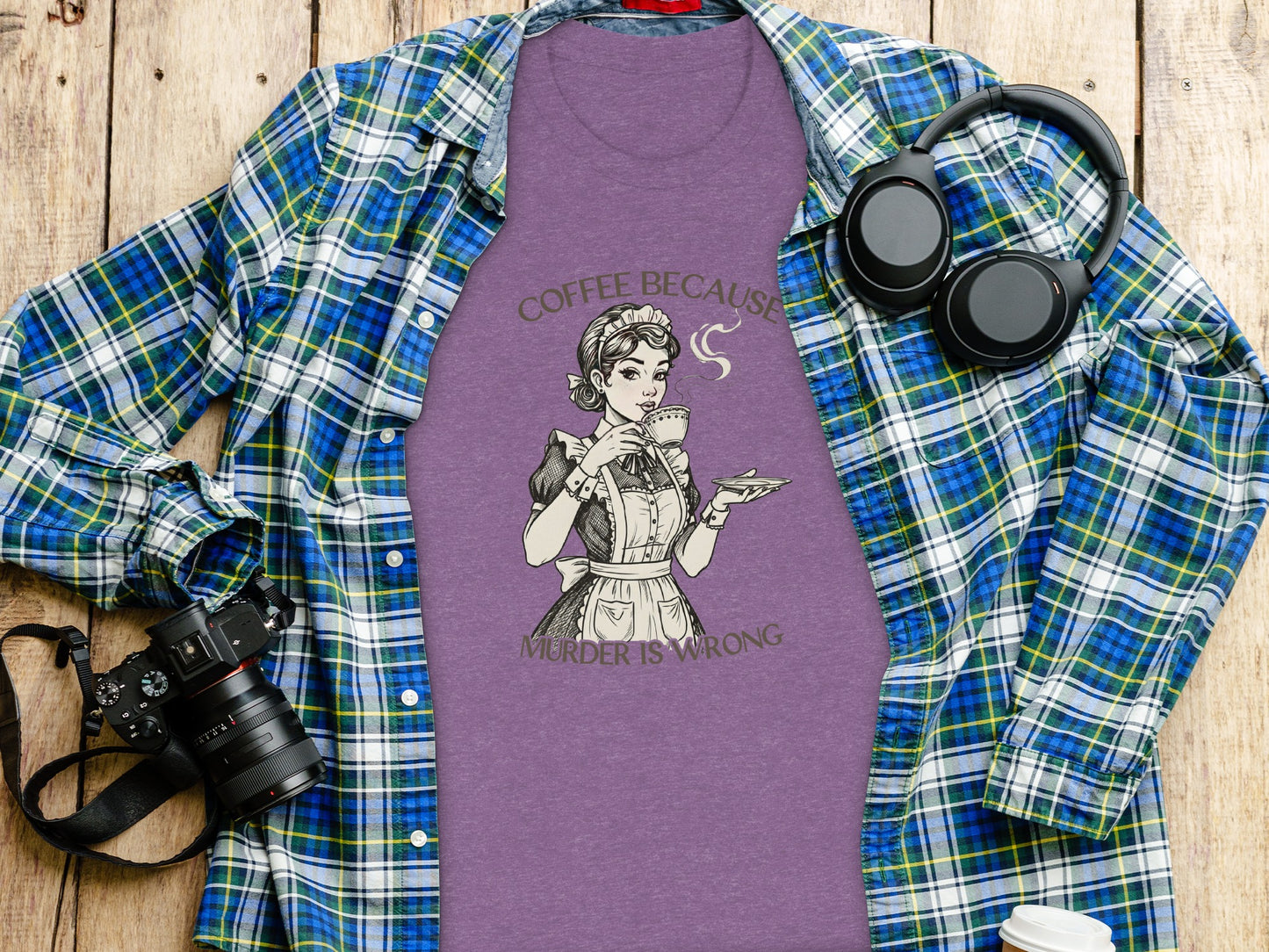 Coffee Because Murder is Wrong Graphic Tee