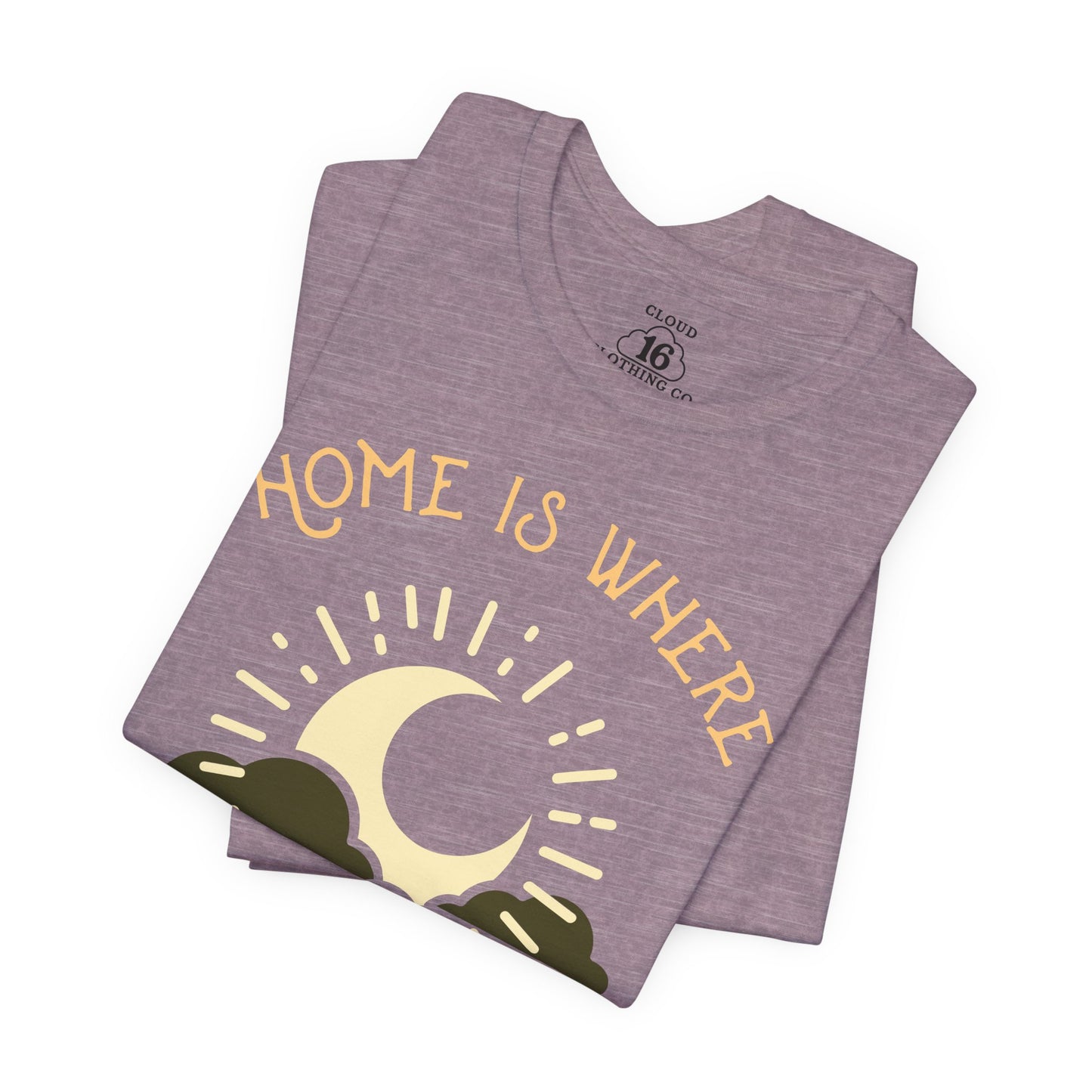 Home is Where the Moon Is - Unisex Astronomy T-Shirt | Moon Phase Tee
