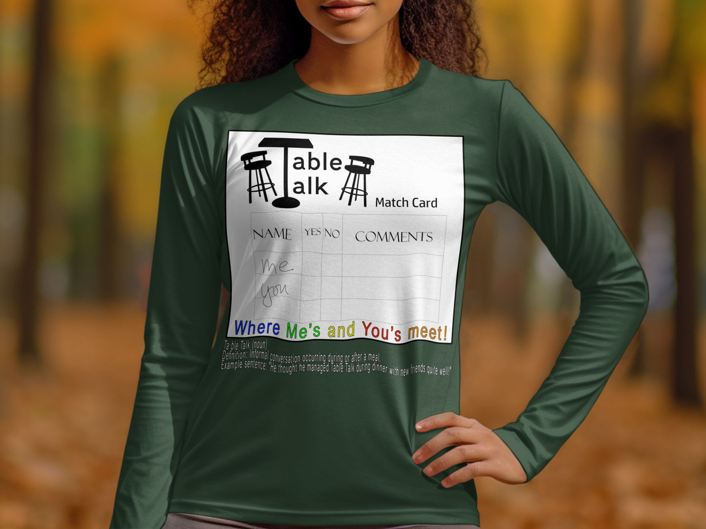 Table Talk Match Card Long Sleeve Shirt