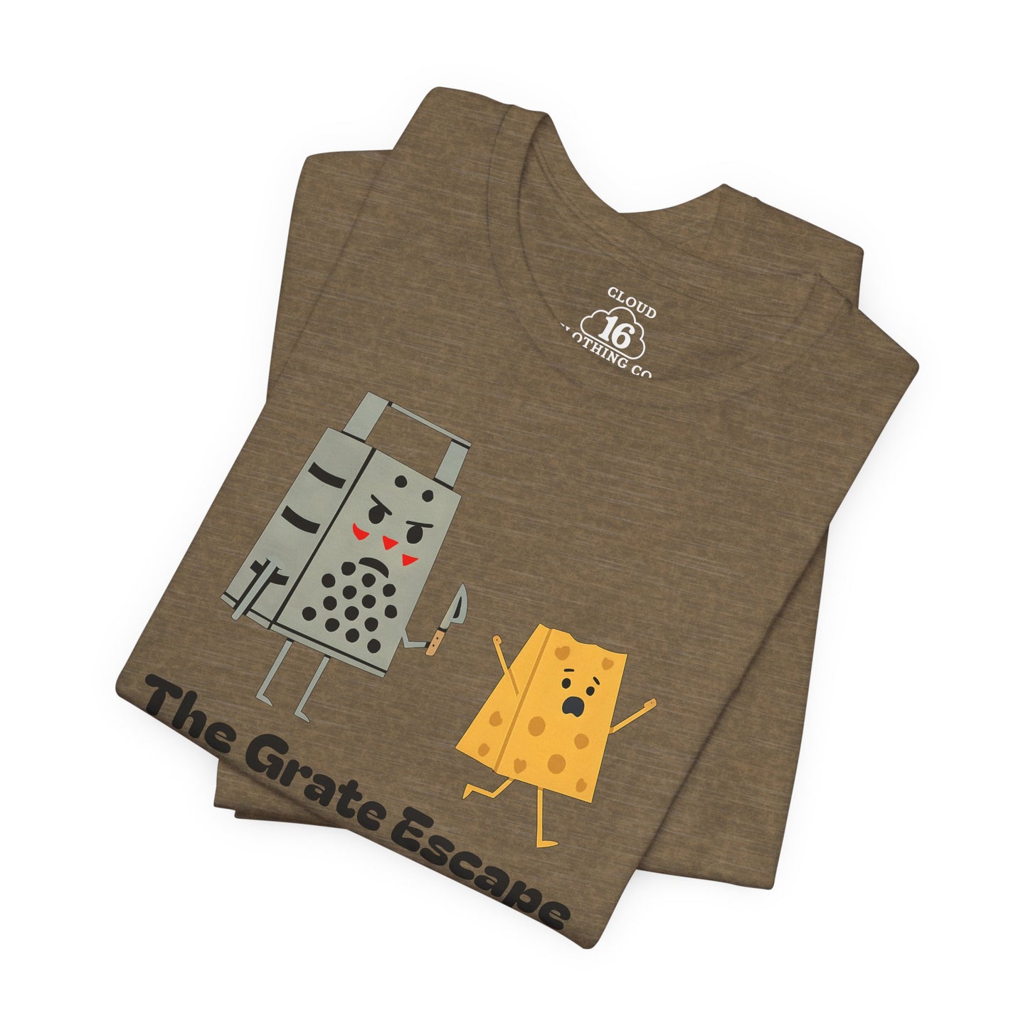 The Grate Escape - Funny Cheese Pun T-Shirt for Food Lovers