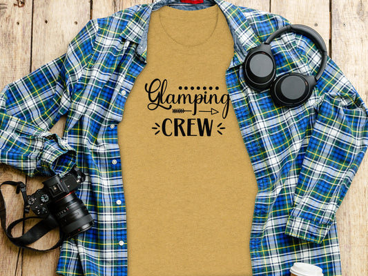 Glamping Crew Camping with Friends Family Outdoors T-Shirt T-Shirt - Outdoor & Adventure Collection - Mile Marker 16 Gear by Cloud 16 Clothing Co.