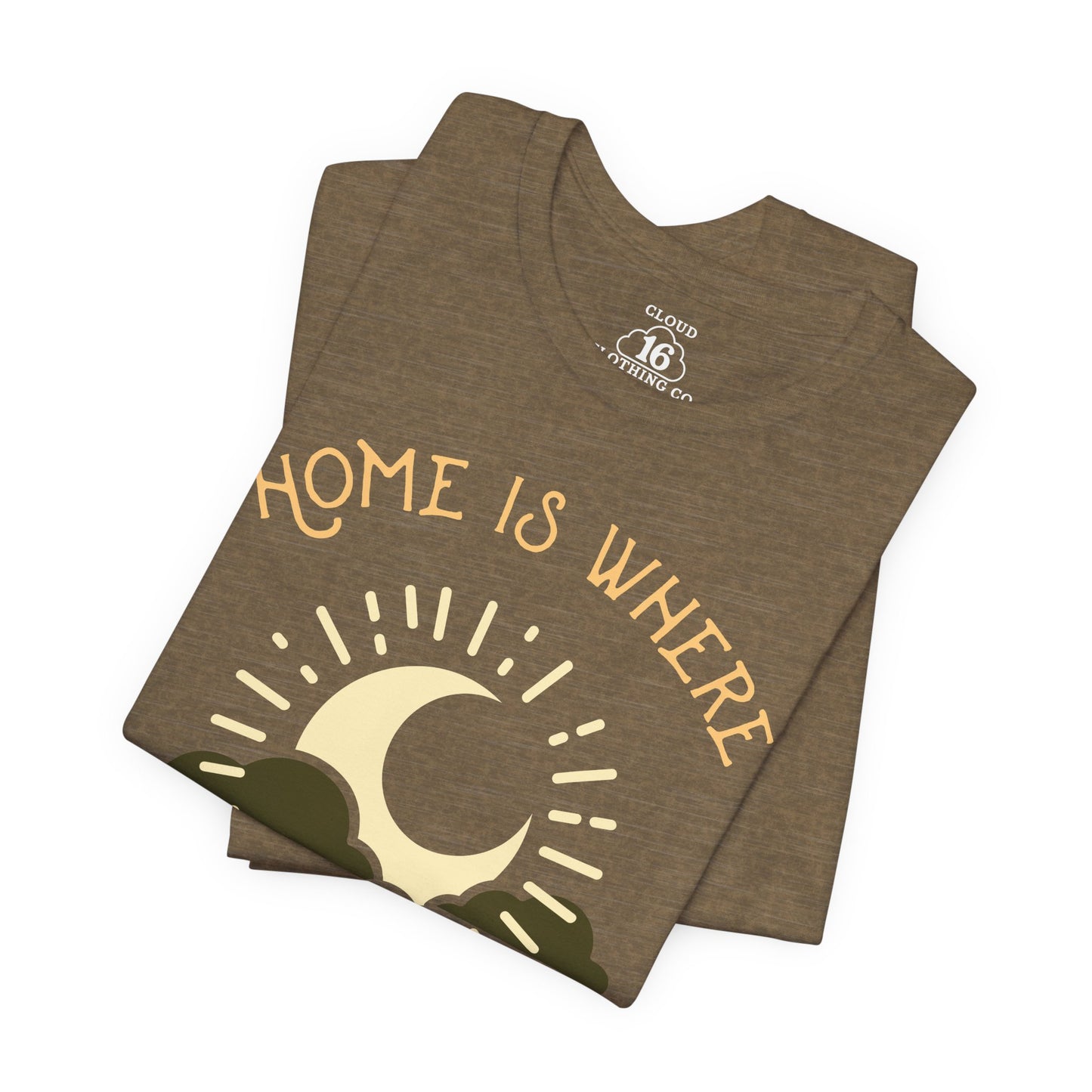 Home is Where the Moon Is - Unisex Astronomy T-Shirt | Moon Phase Tee