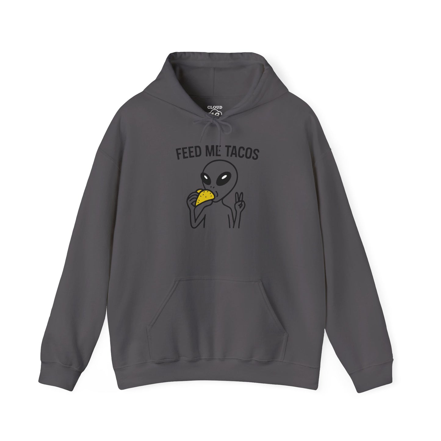 Alien Taco Lover Hoodie - Funny UFO Foodie Sweatshirt for Men & Women