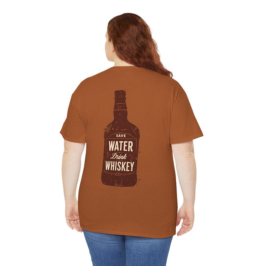 Save Water Drink Whiskey T-Shirt - Funny Unisex Tee by Scrappy Malone's Bar