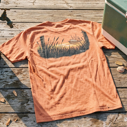 Puka Luna - Coastal Fishing Boat T-Shirt