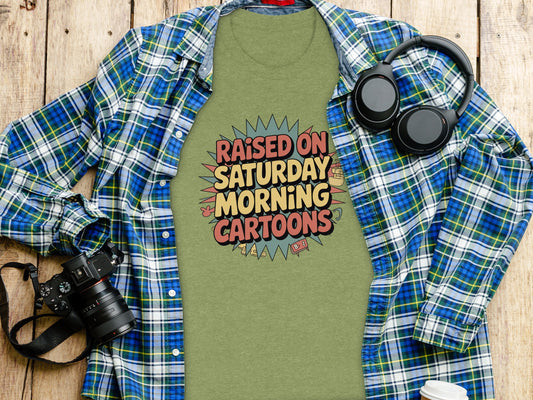 Raised on Saturday Morning Cartoons Graphic Tee