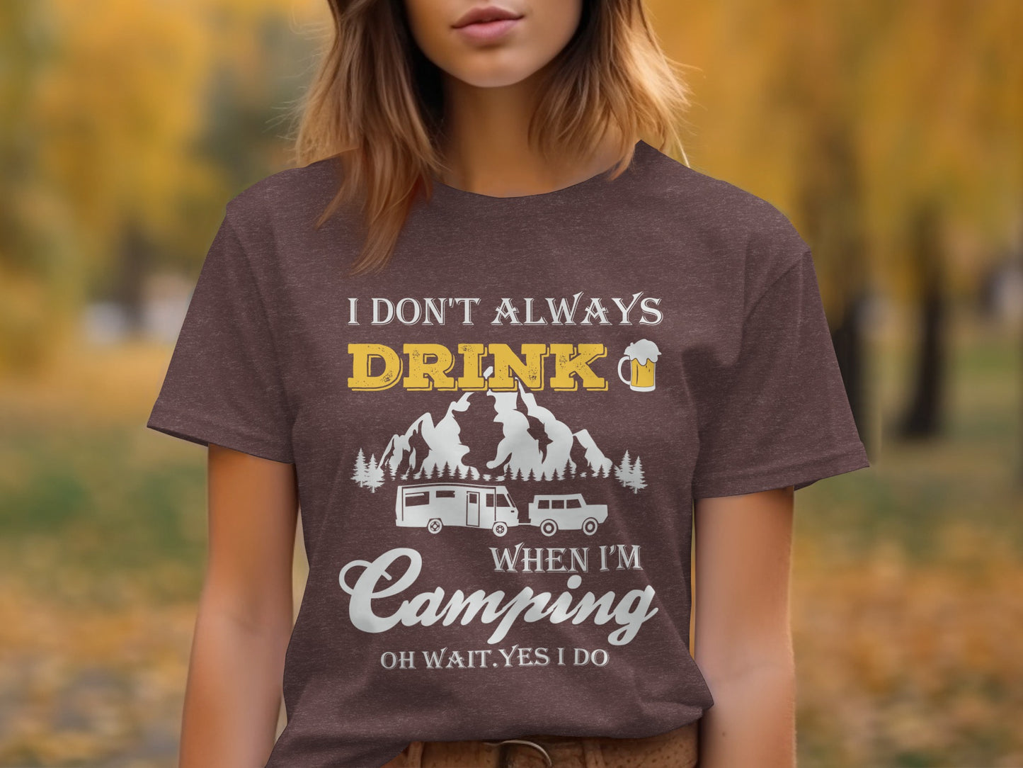 Camping Trip Funny Drinking Quote Graphic Adventure T-Shirt T-Shirt - Outdoor & Adventure Collection - Mile Marker 16 Gear by Cloud 16 Clothing Co.