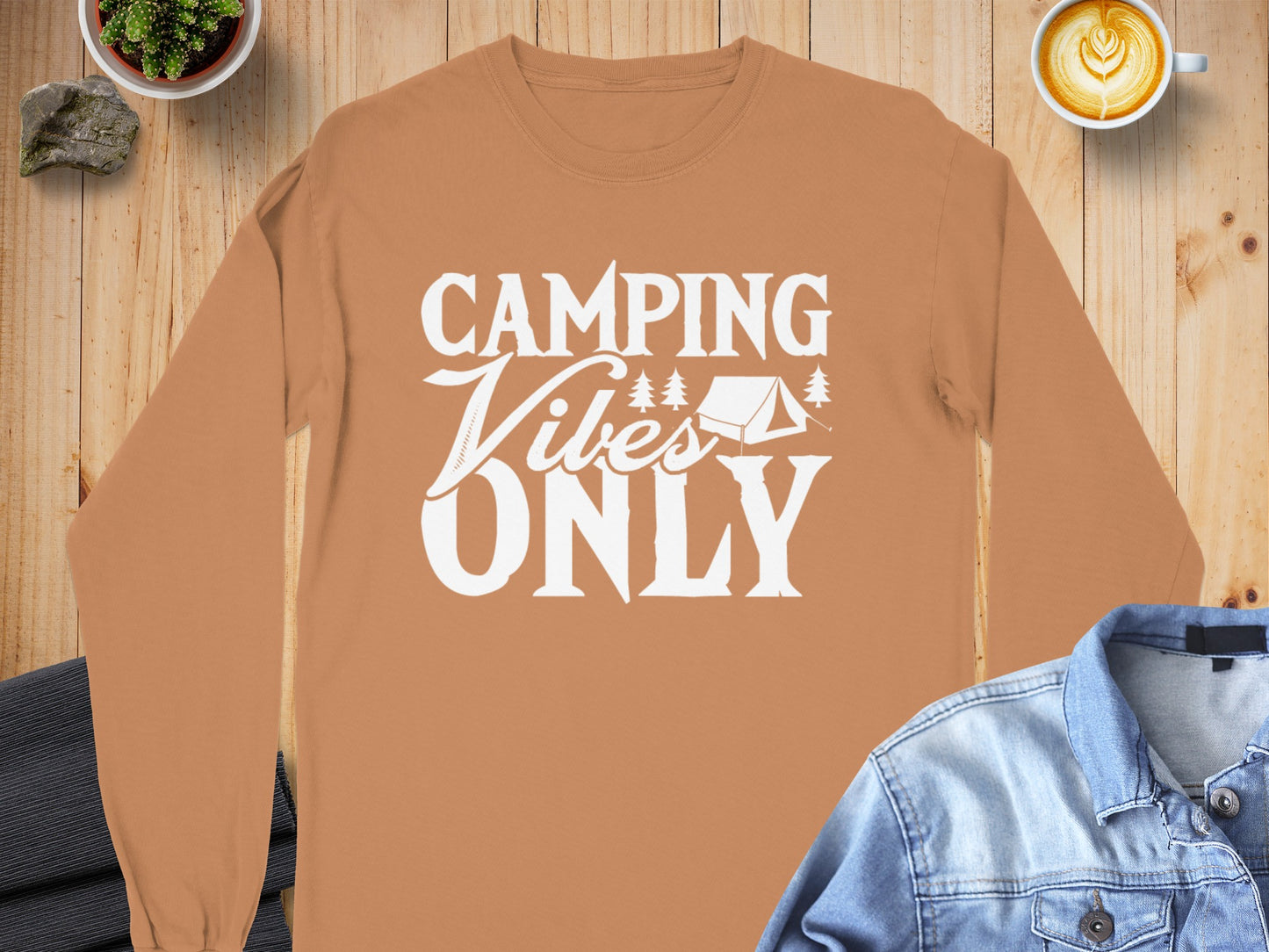Camping Vibes Only Long Sleeve Shirt