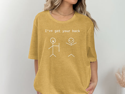 I've Got Your Back Stick Figure Graphic T-shirt