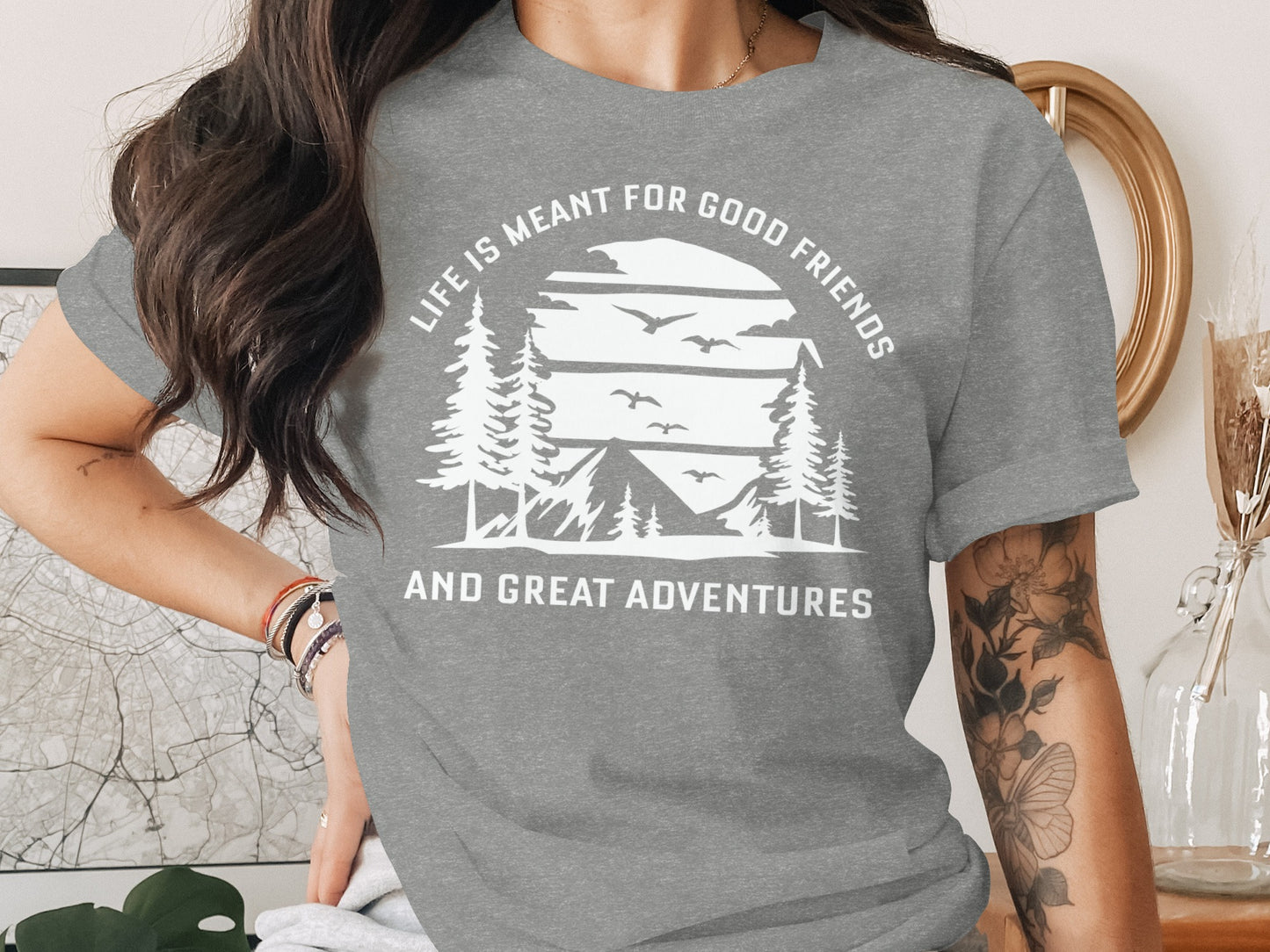 Life Meant For Good Friends Great Adventures Graphic T-Shirt T-Shirt - Outdoor & Adventure Collection - Mile Marker 16 Gear by Cloud 16 Clothing Co.