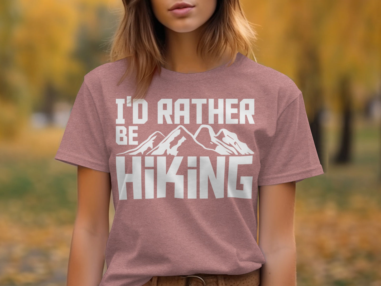I Would Rather Be Hiking Mountains Graphic Design T-Shirt T-Shirt - Outdoor & Adventure Collection - Mile Marker 16 Gear by Cloud 16 Clothing Co.