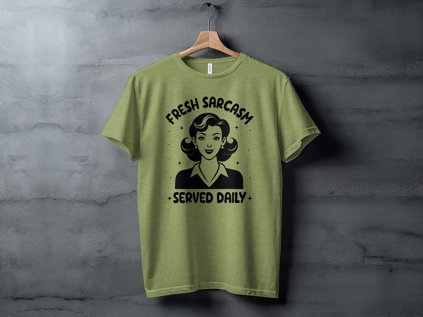 Fresh Sarcasm Served Daily Retro Graphic Tee Shirt
