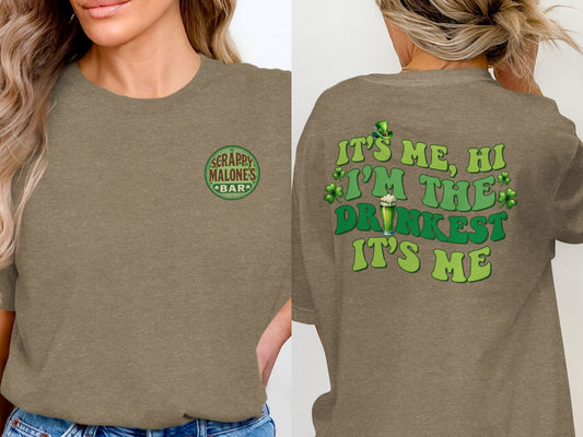 Scrappy Malone's Bar, Shamrock Bar Sign, Pub Decoration, St Patricks Day Other, Celtic Knot, Irish Pub Decor T-Shirt - Scrappy Malone's Bar 100-Proof Humor - Cloud 16 Clothing Co.