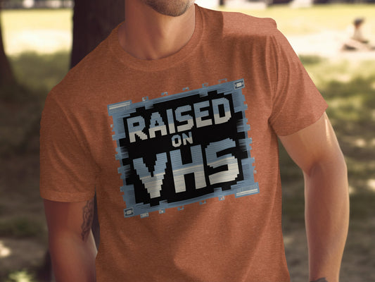 Raised On VHS Graphic Tee Retro Style Shirt