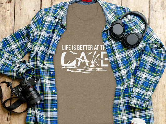 Life Is Better At The Lake Design Graphic Tee T-Shirt T-Shirt - Outdoor & Adventure Collection - Mile Marker 16 Gear by Cloud 16 Clothing Co.
