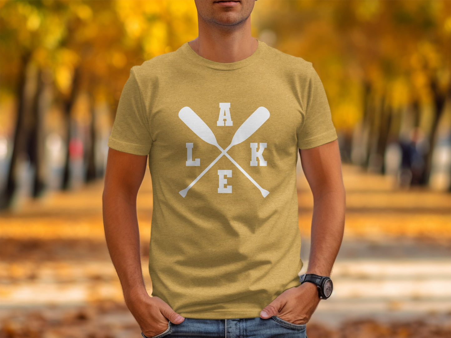 A Lake With Paddle Outdoors Adventure Summer Vacation T-Shirt T-Shirt - Outdoor & Adventure Collection - Mile Marker 16 Gear by Cloud 16 Clothing Co.
