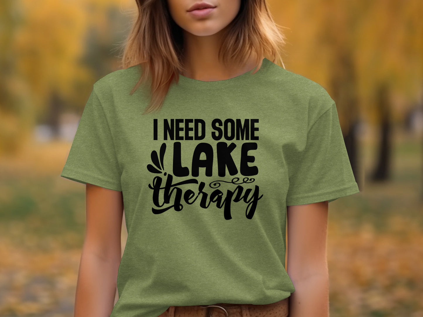 I Need Some Lake Therapy Relaxing Lake Scene T-Shirt T-Shirt - Outdoor & Adventure Collection - Mile Marker 16 Gear by Cloud 16 Clothing Co.