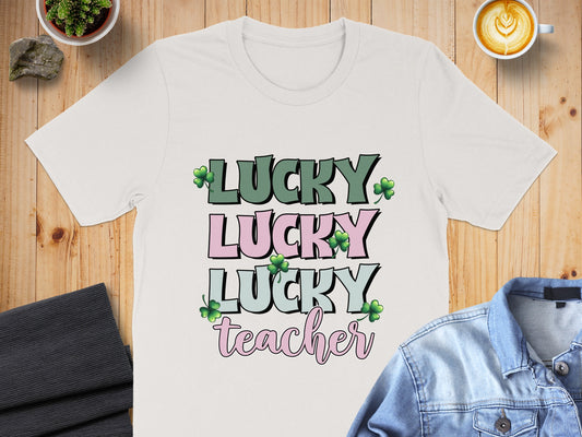Lucky Lucky Lucky Teacher St. Patrick's Day Shirt
