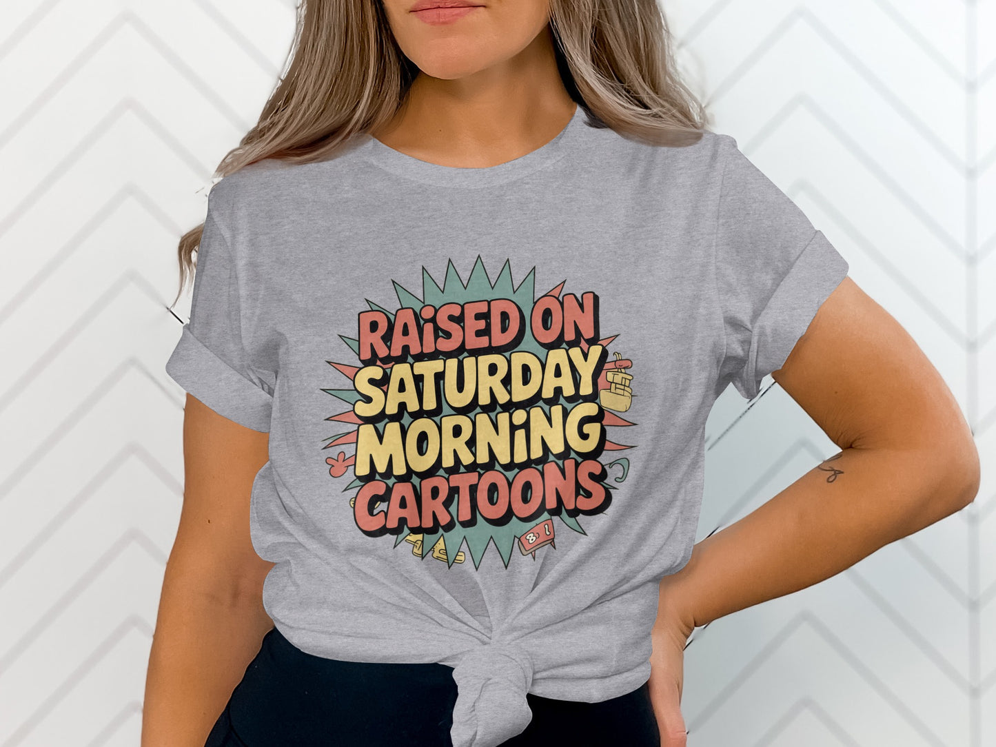 Raised on Saturday Morning Cartoons Graphic T-Shirt