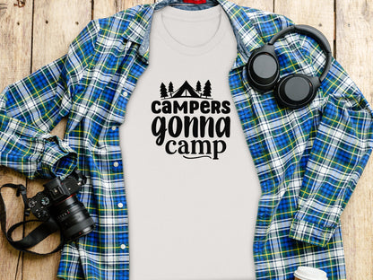 Campers Gonna Camp Camping Outdoor Adventure T-Shirt T-Shirt - Outdoor & Adventure Collection - Mile Marker 16 Gear by Cloud 16 Clothing Co.