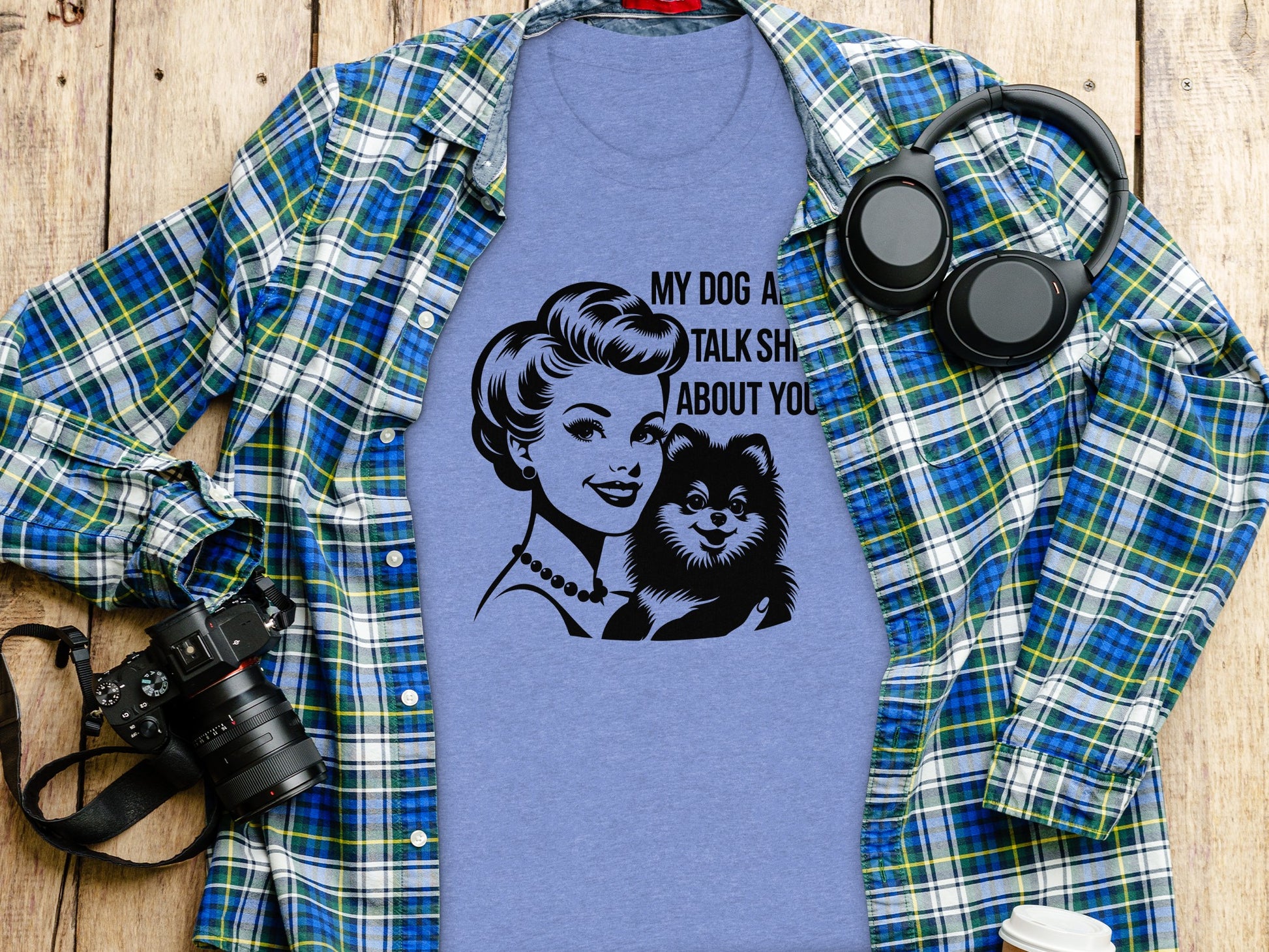 My Dog And I Talk Shirt With Retro Design