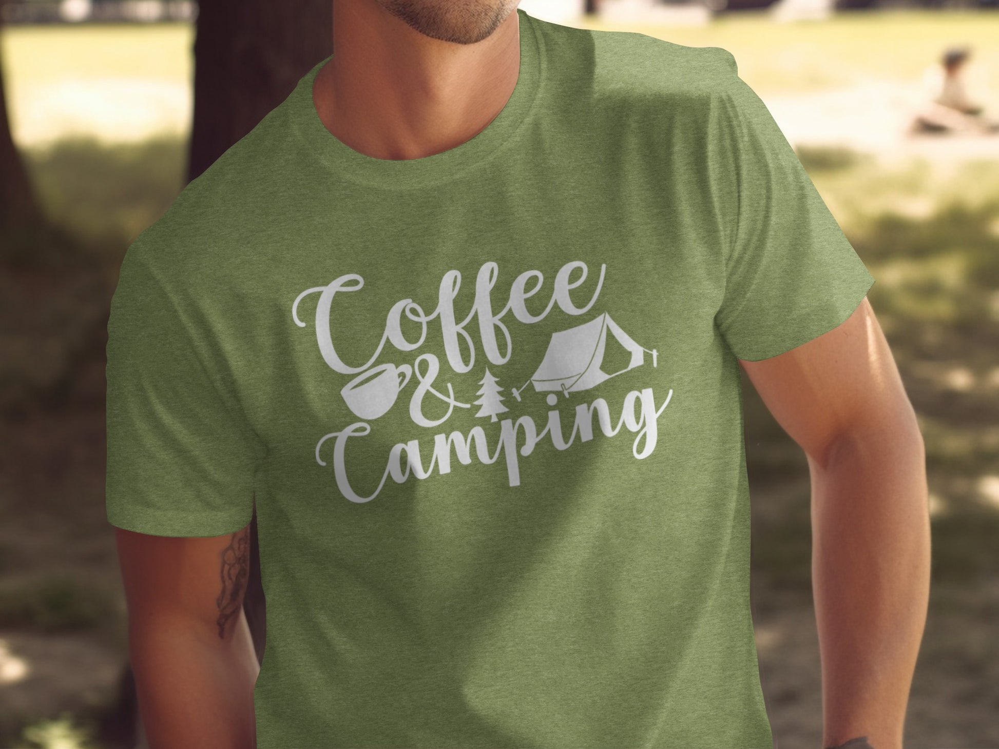 Coffee and Camping Graphic Design Great Outdoors T-Shirt T-Shirt - Outdoor & Adventure Collection - Mile Marker 16 Gear by Cloud 16 Clothing Co.