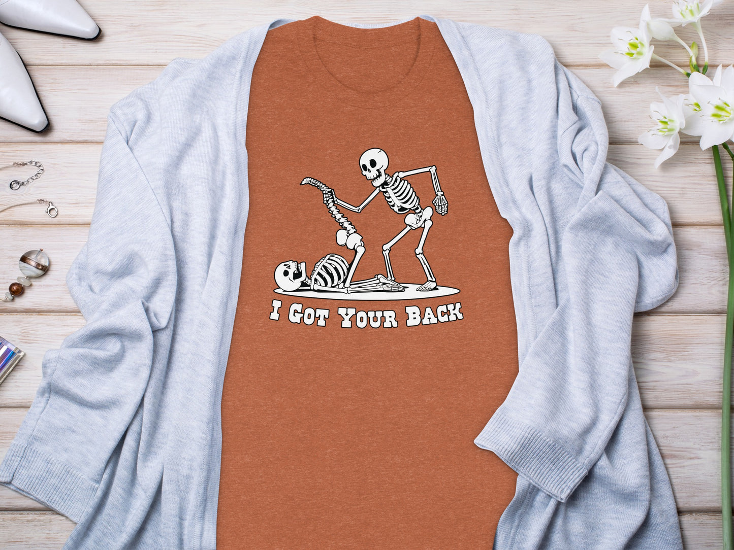 I Got Your Back Skeleton Graphic T-shirt