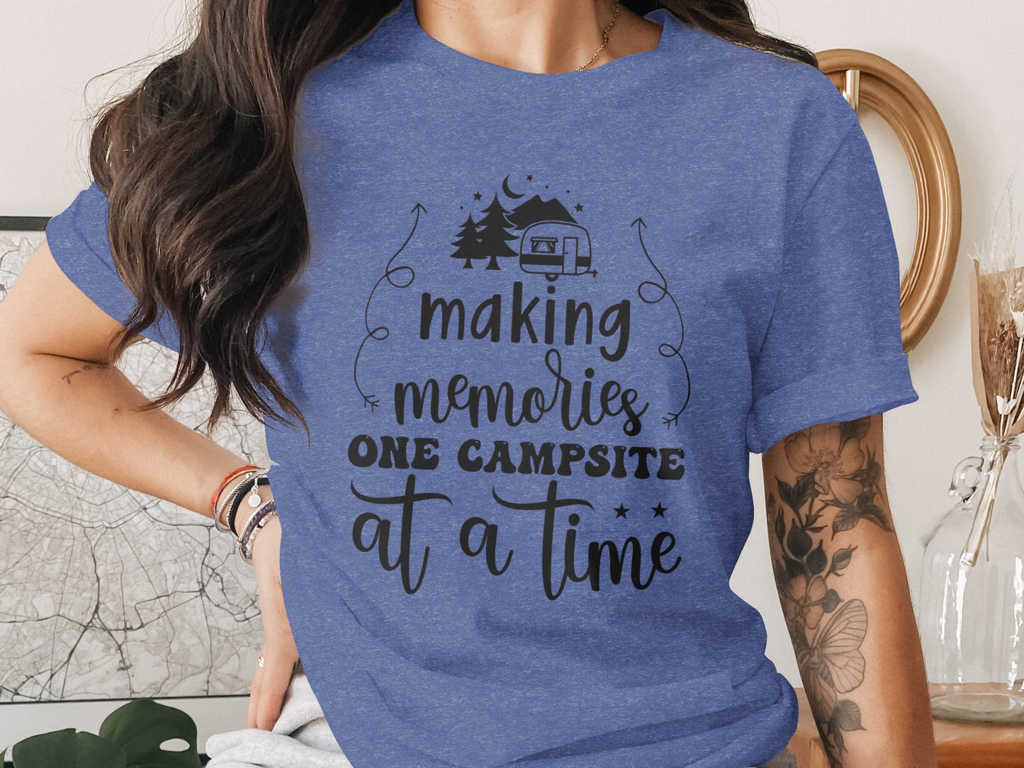 Making Memories One Campsite At A Time Camping T-Shirt T-Shirt - Outdoor & Adventure Collection - Mile Marker 16 Gear by Cloud 16 Clothing Co.