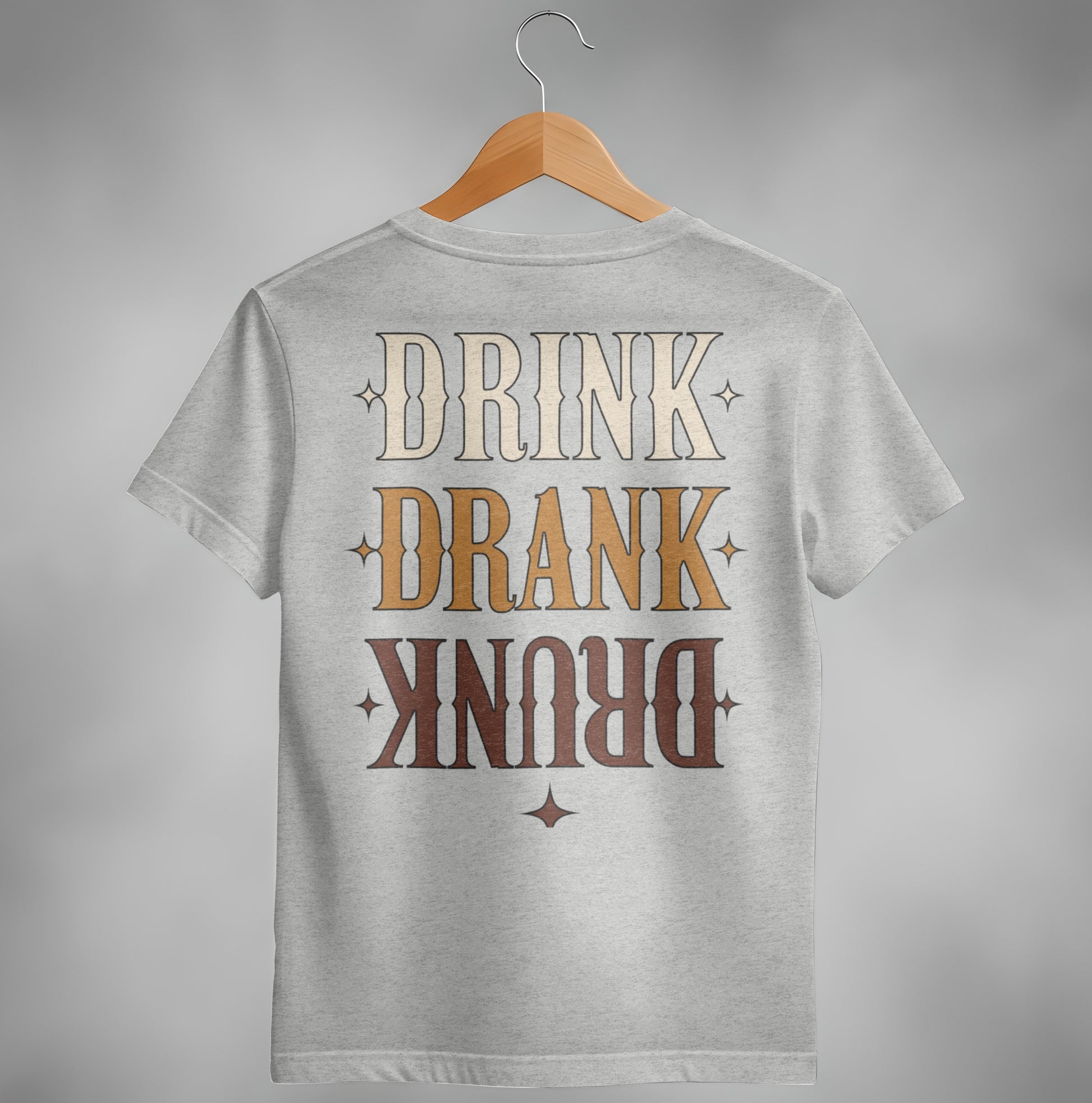 Drink Drank Drunk Retro Style Funny Drinking Design T-Shirt T-shirt - Scrappy Malone's Bar 100-Proof Humor - Cloud 16 Clothing Co.